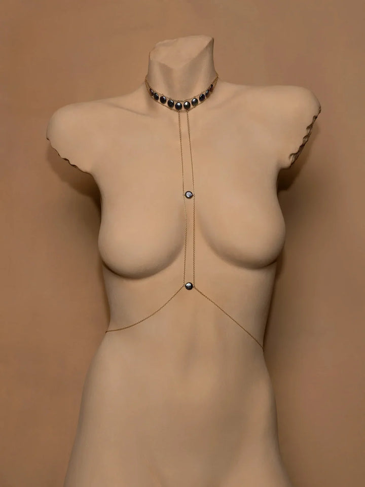 Crown Choker Pearl Body Chain - Tenue