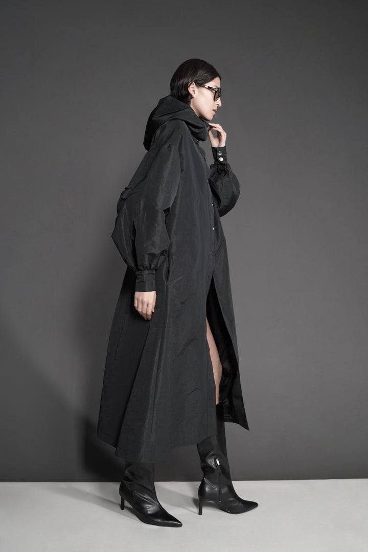 Trench cu gluga oversized - Tenue