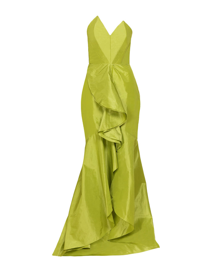 SILK V TAFFETA RUFFLES GOWN - Tenue