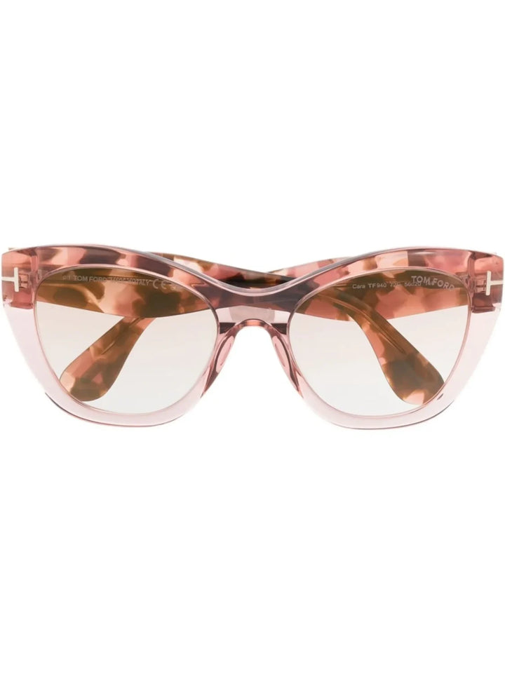 TOM FORD Eyewear tortoiseshell-effect cat-eye sunglasses - Tenue