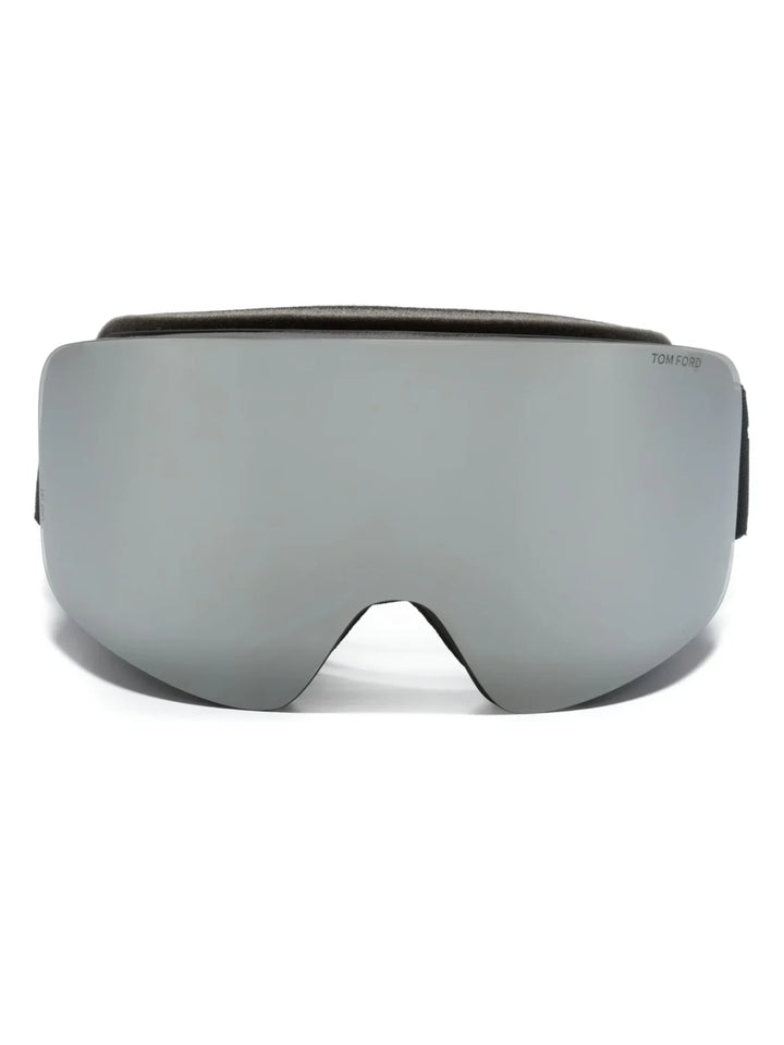 TOM FORD Eyewear logo-band mirrored-lenses ski goggles - Tenue