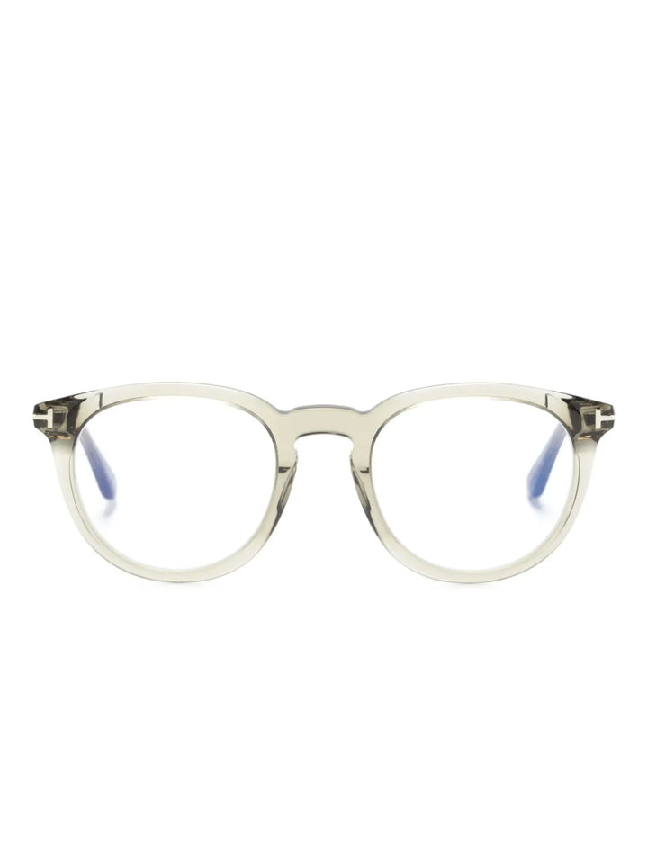 TOM FORD Eyewear logo-plaque transparent glasses - Tenue