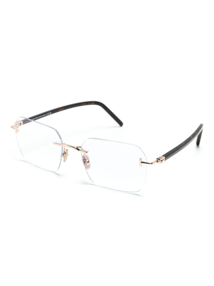 TOM FORD Eyewear rimless rectangle-frame glasses - Tenue