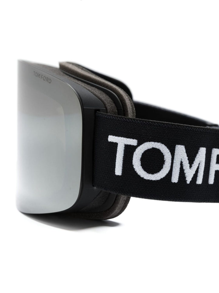 TOM FORD Eyewear logo-band mirrored-lenses ski goggles - Tenue